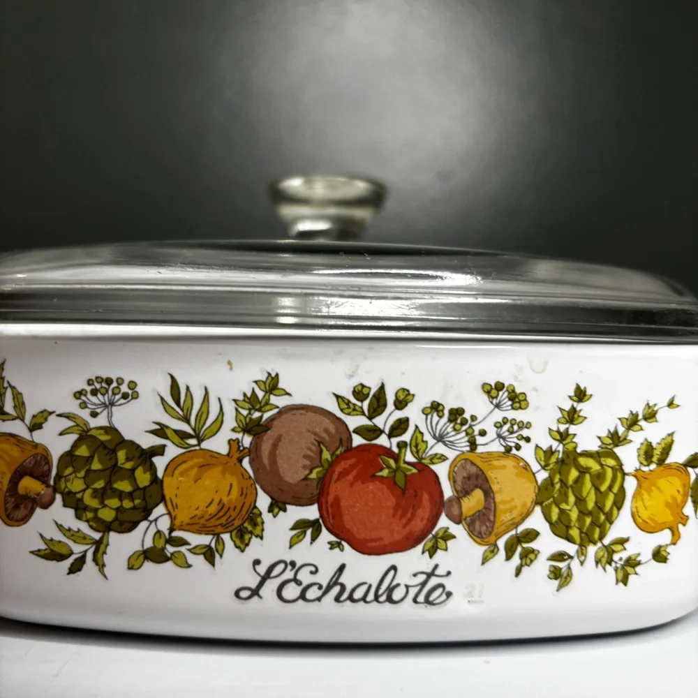 Corningware Spice of Life - L’Echalote - 1 Qt Dish with Lid